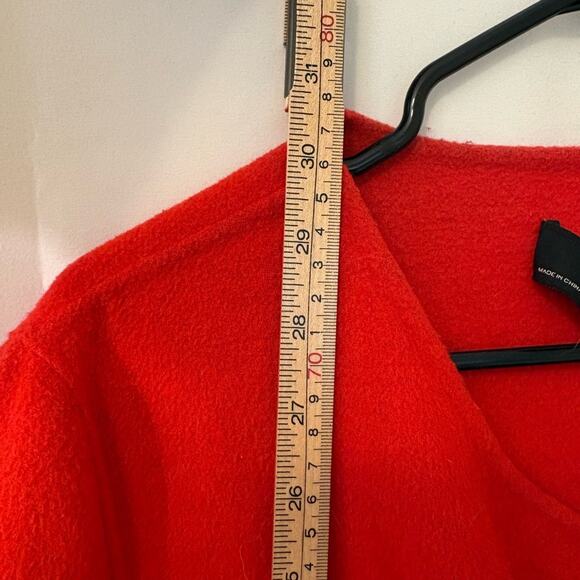 ZARA Woman Handmade Red Wool Blend Coat – Size M - Picture 7 of 11